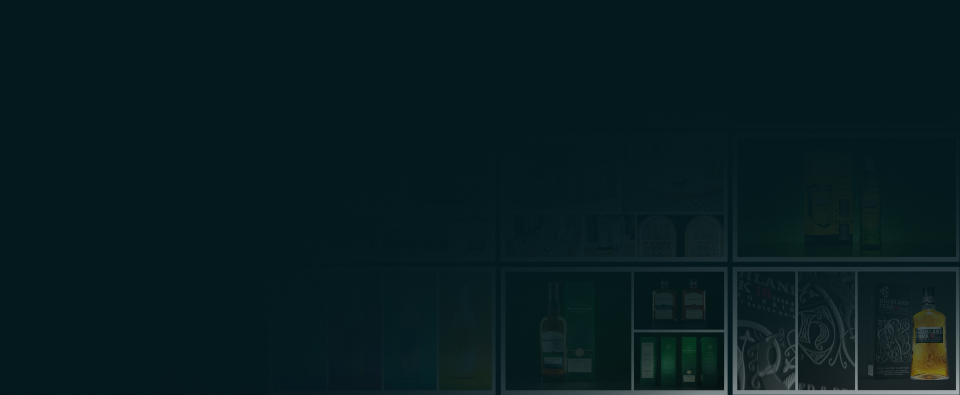 Background image with a navy overlay with a selection of images behind the overlay from case studies